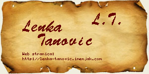 Lenka Tanović vizit kartica